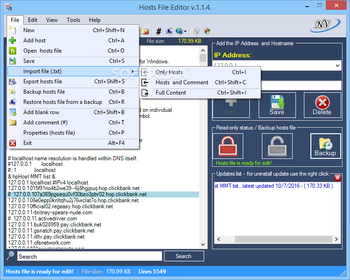 Hosts File Editor screenshot 4