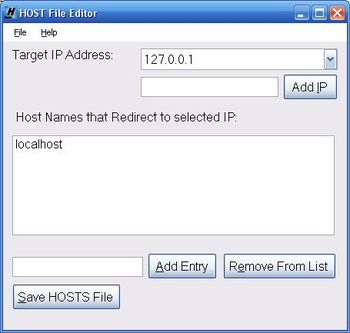Hosts File Manager screenshot