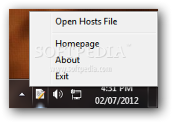Hosts Tray screenshot