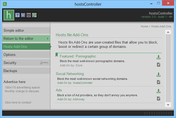 hostsController screenshot 3