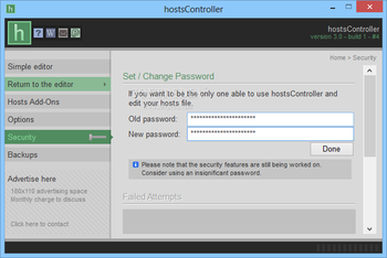 hostsController screenshot 5