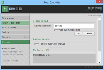 hostsController screenshot 6