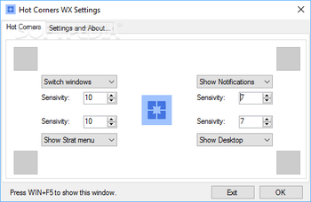 Hot Corners WX screenshot