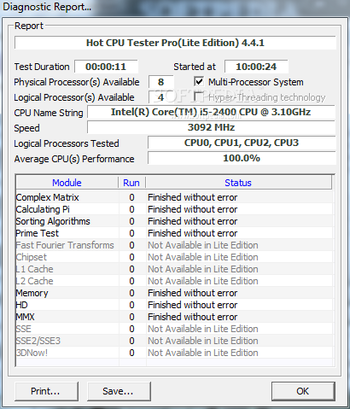 Hot CPU Tester Pro screenshot 2