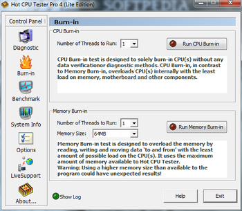 Hot CPU Tester Pro screenshot 3