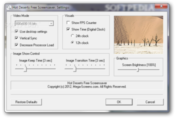 Hot Deserts Free Screensaver screenshot 2