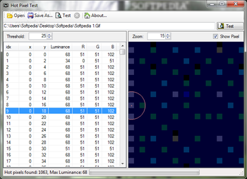 Hot Pixel Test screenshot