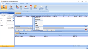 Hotel Management System screenshot