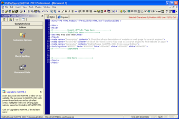 HotHTML 2001 Professional screenshot