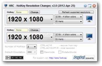 HotKey Resolution Changer screenshot 2