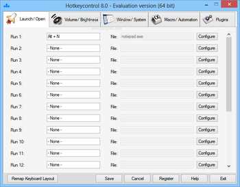 Hotkeycontrol screenshot 2