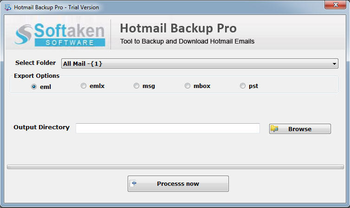 Hotmail Backup Pro screenshot