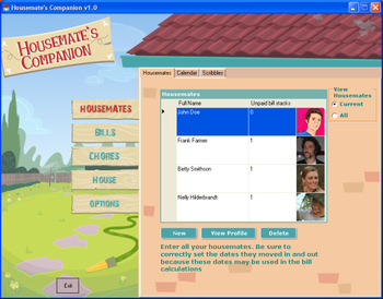 Housemate's Companion screenshot