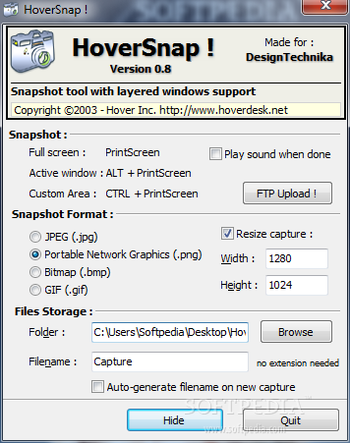 HoverSnap screenshot