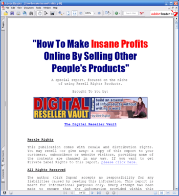 How to make insane profits with resale rights screenshot