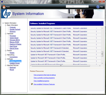 HP Active Support Library for Notebooks screenshot