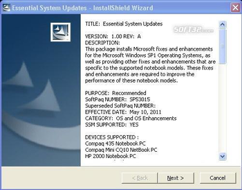 HP Noteboooks Essential System Updates screenshot 2