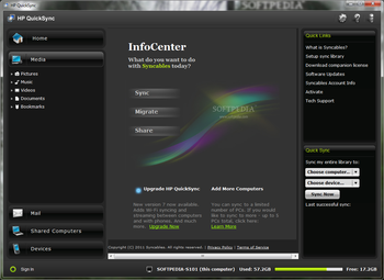 HP QuickSync screenshot