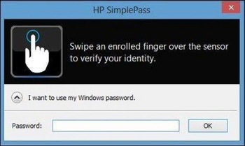 HP SimplePass screenshot