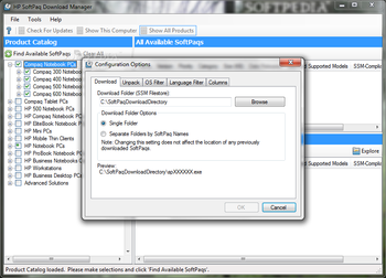 HP SoftPaq Download Manager screenshot 2
