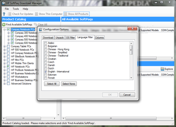 HP SoftPaq Download Manager screenshot 5