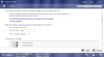 HP Support Assistant screenshot 10