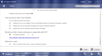 HP Support Assistant screenshot 12