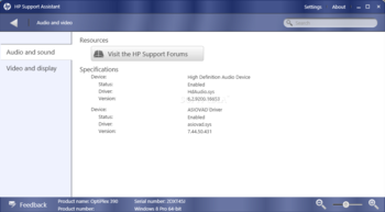 HP Support Assistant screenshot 7