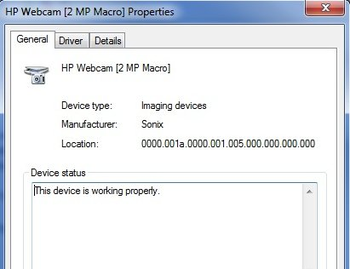 HP Webcam Software screenshot