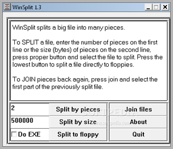 HP WinSplit screenshot