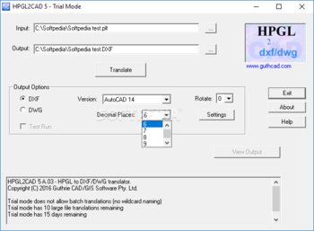 HPGL2CAD screenshot