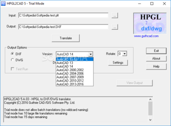 HPGL2CAD screenshot 2