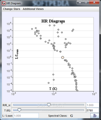 HR Diagram screenshot