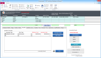HR Tracking Database Software screenshot 3