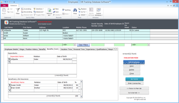 HR Tracking Database Software screenshot 4