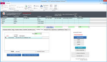 HR Tracking Database Software screenshot 5