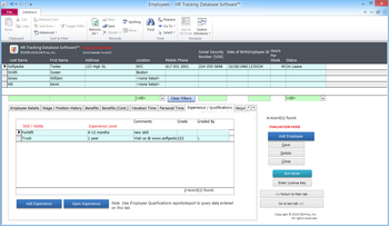 HR Tracking Database Software screenshot 6