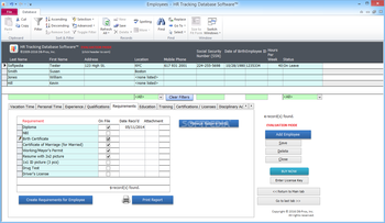 HR Tracking Database Software screenshot 7