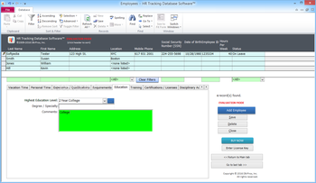 HR Tracking Database Software screenshot 8