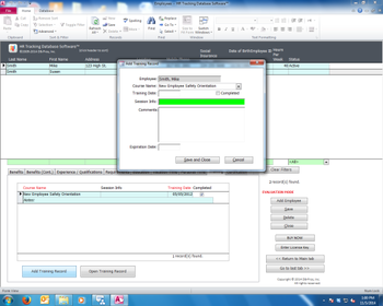 HR Tracking Database Software screenshot