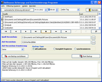 HS Backup screenshot