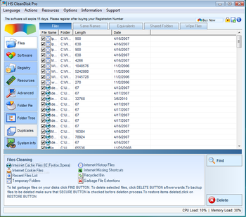 HS CleanDisk Pro screenshot