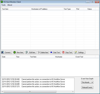 HS Host Monitor Client screenshot