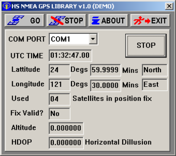 HS NMEA GPS C Source Library screenshot 2