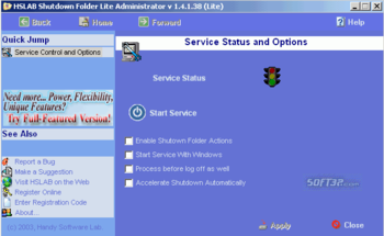 HSLAB Free Shutdown Folder screenshot 2
