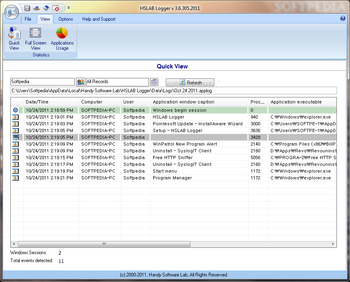 HSLAB Logger screenshot