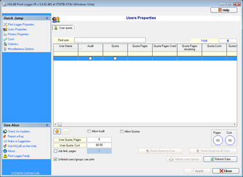 HSLAB Print Logger FE screenshot