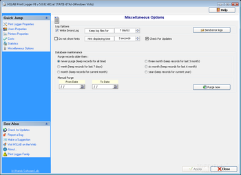 HSLAB Print Logger FE screenshot 2