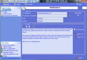 HSLAB Text2SMS screenshot