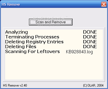 HSRemove screenshot